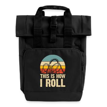 Montagnes russes - Sac à dos Roll Top à deux anses - noir - Devant