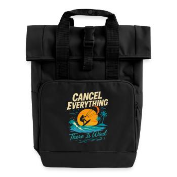 Inked & Stuffed - Tattoos und Tacos für immer - Rolltop Rucksack mit zwei Griffen - Schwarz - Vorne