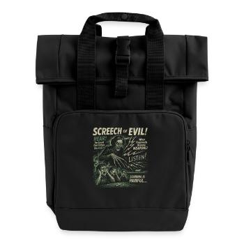 Screech Of Evil Teacher Movie Poster Halloween - Roll Top Backpack with Two Handles - black - Front