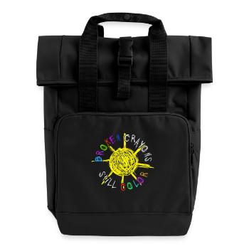 Broken Crayons Still Color Mental Health Awareness - Rolltop Rucksack mit zwei Griffen - Schwarz - Vorne
