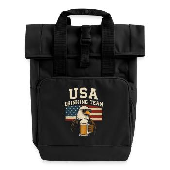 Équipe des buveurs des États-Unis - Sac à dos Roll Top à deux anses - noir - Devant