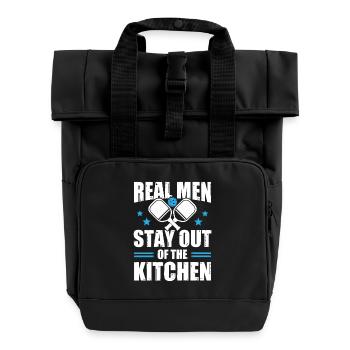 Pickleball Kitchen Ball Dinkball Dinker Cadeau - Sac à dos Roll Top à deux anses - noir - Devant