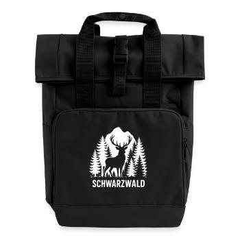 Schwarzwald - Rolltop Rucksack mit zwei Griffen - Schwarz - Vorne