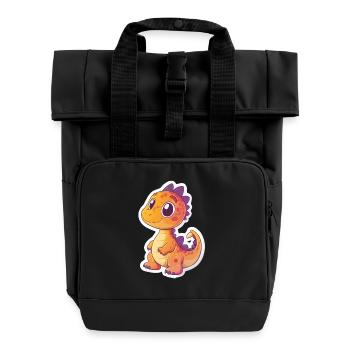 Dinosaure - Sac à dos Roll Top à deux anses - noir - Devant