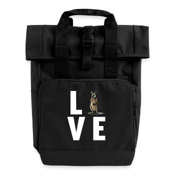 Wallabys Wallaby - Rolltop Rucksack mit zwei Griffen - Schwarz - Vorne