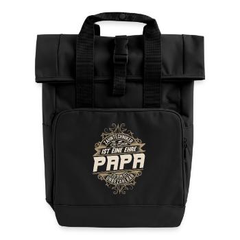 Dental technician dad - Roll Top Backpack with Two Handles - black - Front