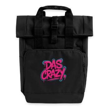 The Crazy Youth Language Insider Meme Cool Crazy - Roll Top Backpack with Two Handles - black - Front