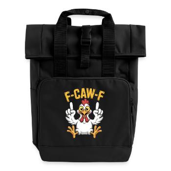 FCAW-F Dessin animé du coq - Sac à dos Roll Top à deux anses - noir - Devant