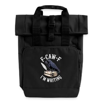 Plume de corbeau et parchemins - Sac à dos Roll Top à deux anses - noir - Devant