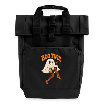Boo-tiful drôle dire fête d’Halloween - Sac à dos Roll Top à deux anses - noir - Devant