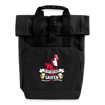 He's the idiot - JGA Team Bräutigam - Roll Top Backpack with Two Handles - black - Front