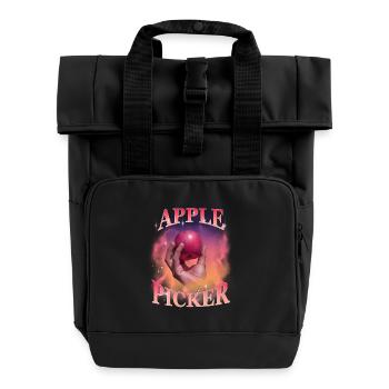 Apple Picker Retro Sunset - Rolltop Rucksack mit zwei Griffen - Schwarz - Vorne