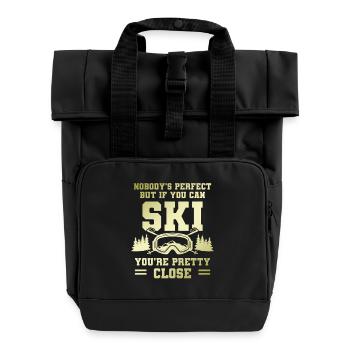 Personne n’est parfait Ski - Sac à dos Roll Top à deux anses - noir - Devant