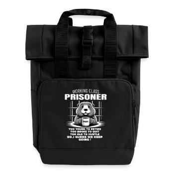 Lundi Trapped Work Drôle Tenue De Travail - Sac à dos Roll Top à deux anses - noir - Devant