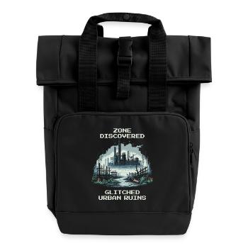 Zone découverte : Ruines de la ville bugged - Sac à dos Roll Top à deux anses - noir - Devant