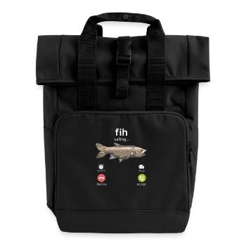 Fih Appel Drôle Hommes Pêche Internet Meme Fi - Sac à dos Roll Top à deux anses - noir - Devant