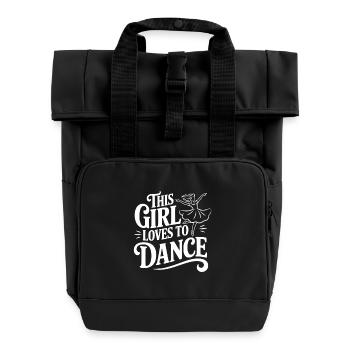Cette fille adore danser - Sac à dos Roll Top à deux anses - noir - Devant