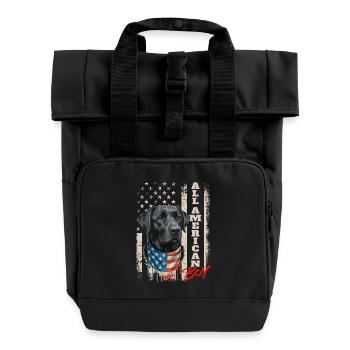 Alle American Boy Lab Hunting Marsh Vibe - Rolltop Rucksack mit zwei Griffen - Schwarz - Vorne