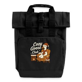 Noël Cozy Goose Club Santa Noël - Sac à dos Roll Top à deux anses - noir - Devant