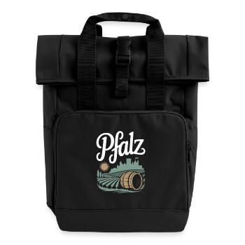 Rhineland-Palatinate Home Palatinate Vineyards Palatinate - Roll Top Backpack with Two Handles - black - Front