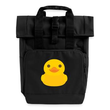 Sunny Rubber Duck Icon - Roll Top Backpack with Two Handles - black - Front