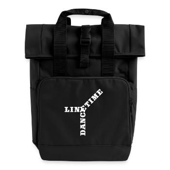 Crossword Line Dance Time  - Rolltop Rucksack mit zwei Griffen - Schwarz - Vorne