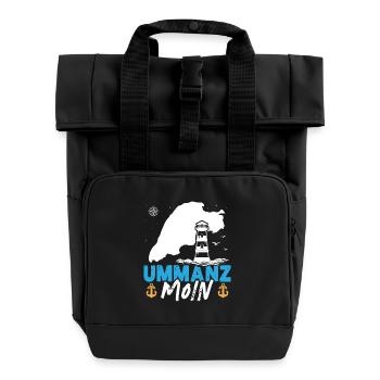 Baltic Sea Holiday UMMANZ MOIN Funny - Roll Top Backpack with Two Handles - black - Front