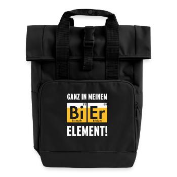 Complètement dans mon élément de bière - Sac à dos Roll Top à deux anses - noir - Devant