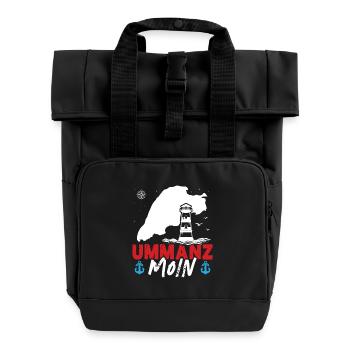 Baltic Sea Holiday UMMANZ MOIN Funny - Roll Top Backpack with Two Handles - black - Front