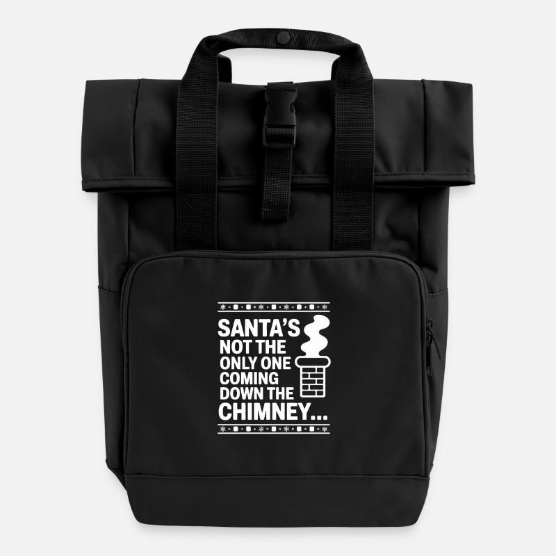 Nicht der einzige Schornstein von Santa Down - Rolltop Rucksack mit zwei Griffen - Schwarz