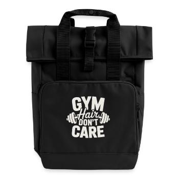 Gym - Rolltop Rucksack mit zwei Griffen - Schwarz - Vorne