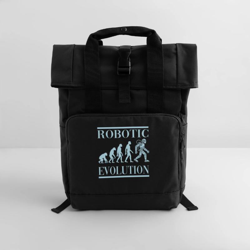 Robot Évolution Progrès Avenir Humain Sac à dos Roll Top à deux anses
