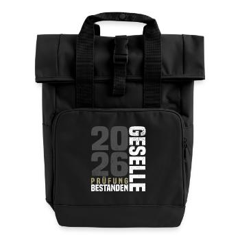 Journeyman graduation 2026 - Roll Top Backpack with Two Handles - black - Front
