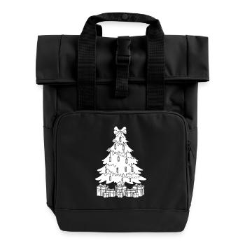 Harmonica Musican Christmas Tree Harmonica - Rolltop Rucksack mit zwei Griffen - Schwarz - Vorne