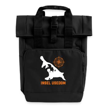 Island USEDOM BALTIC SEA Holiday Lighthouse Funny - Roll Top Backpack with Two Handles - black - Front