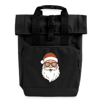 Jolly Vibes Père Noël Joie de Noël - Sac à dos Roll Top à deux anses - noir - Devant