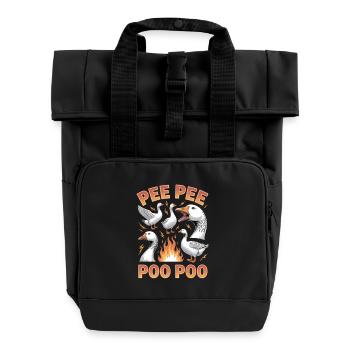 Pee Pee Poo Poo Unwearable Bootleg - Rolltop Rucksack mit zwei Griffen - Schwarz - Vorne