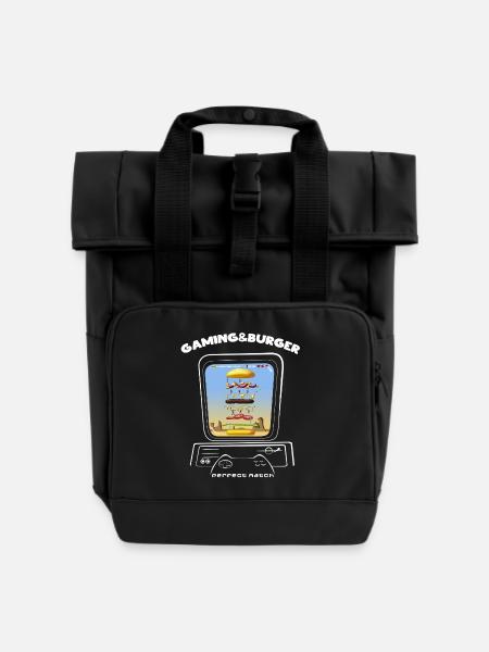 Camping - Rolltop Rucksack mit zwei Griffen - Schwarz