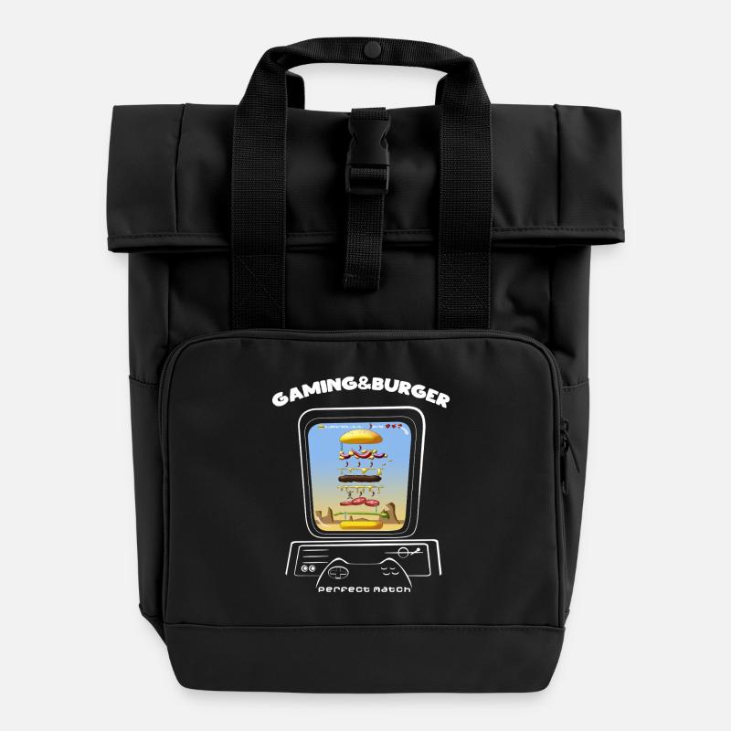 Camping - Sac à dos Roll Top à deux anses - noir