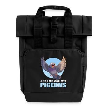 Pigeons Pigeon - Sac à dos Roll Top à deux anses - noir - Devant