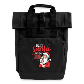Drôle, cher Père Noël, définis bien - Sac à dos Roll Top à deux anses - noir - Devant