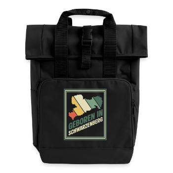 Born in Schwarzenberg - Roll Top Backpack with Two Handles - black - Front