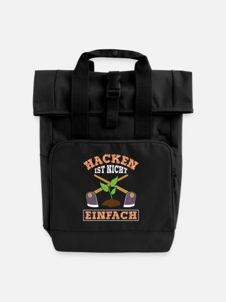 Gärtner Spruch Gärtnerei Hobbygärtner Kleingärtner - Rolltop Rucksack mit zwei Griffen - Schwarz