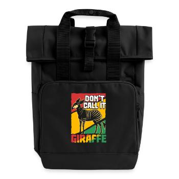 Okapi Animal - Roll Top Backpack with Two Handles - black - Front