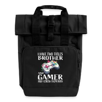 Bruder Gamer - Rolltop Rucksack mit zwei Griffen - Schwarz - Vorne