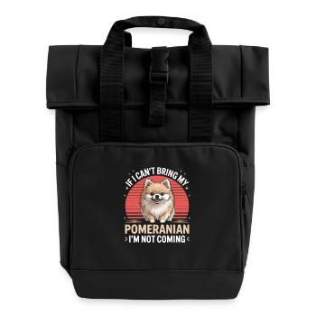 Si ma Pomeranian ne peut pas venir, venez - Sac à dos Roll Top à deux anses - noir - Devant