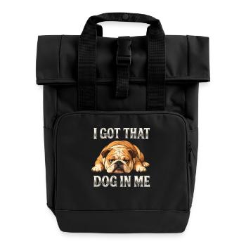 Idée cadeau sur l’humour du chien bouledogue anglais - Sac à dos Roll Top à deux anses - noir - Devant