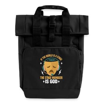  Theatre Tech Stagehand Theatrical Tech Lighting - Roll Top Backpack with Two Handles - black - Front