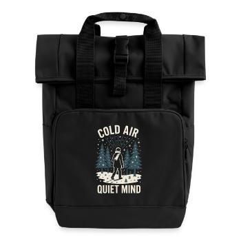 Forest Walk Overthinker Mental Reset - Rolltop Rucksack mit zwei Griffen - Schwarz - Vorne