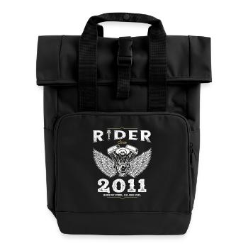 Cycliste depuis 2011 - Inspiré par la route - Sac à dos Roll Top à deux anses - noir - Devant